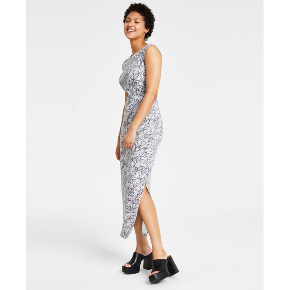 Bar III Women's Snakeskin-Print Midi Dress